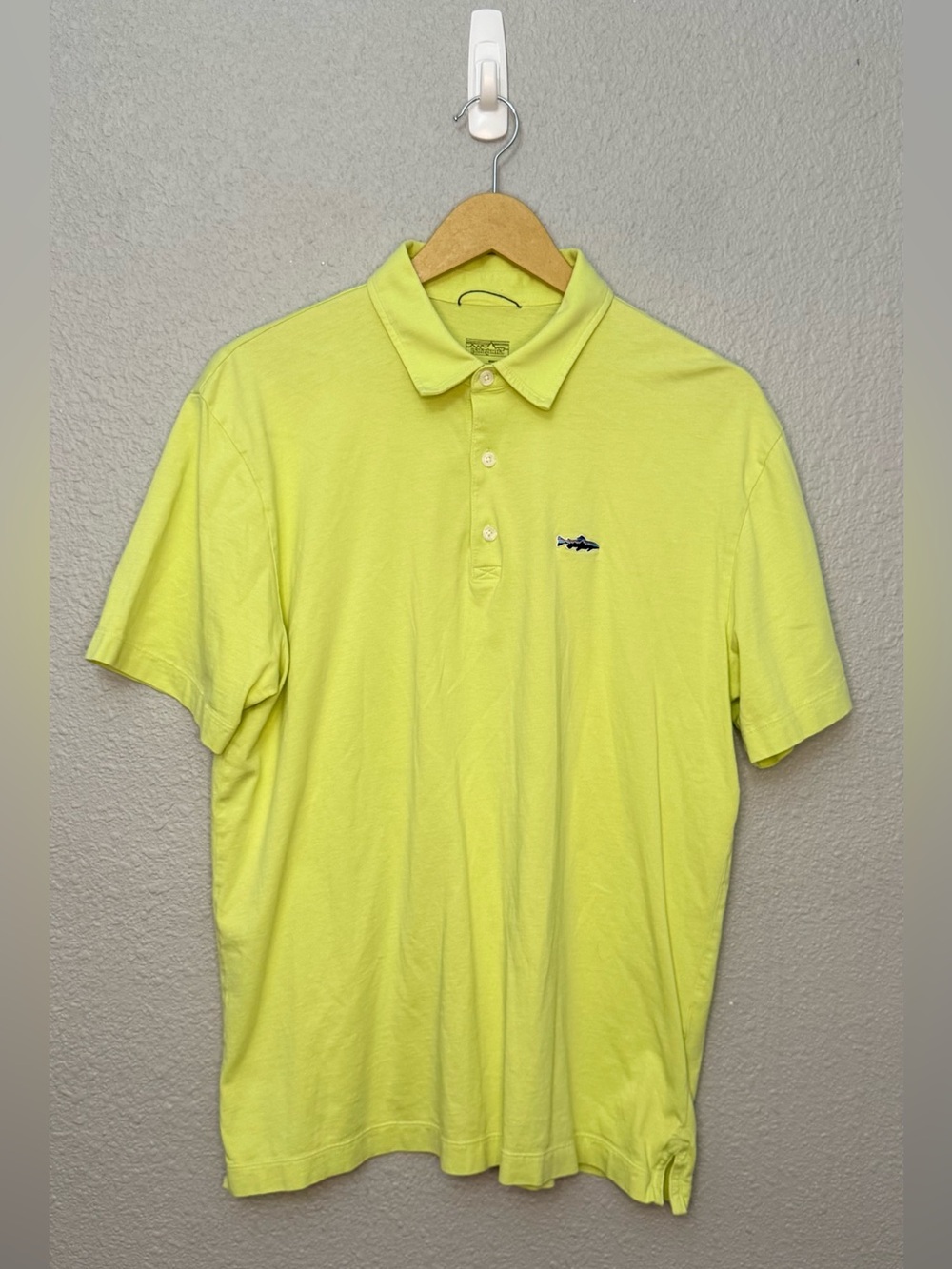 Patagonia | Fitz Roy Trout Logo Polo Shirt | Yellow | Size Medium